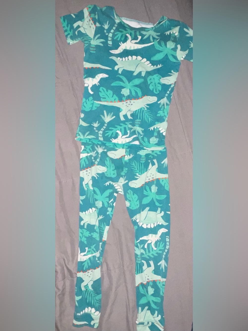 Carter's Teal and Mint Dinosaur Pajama Set